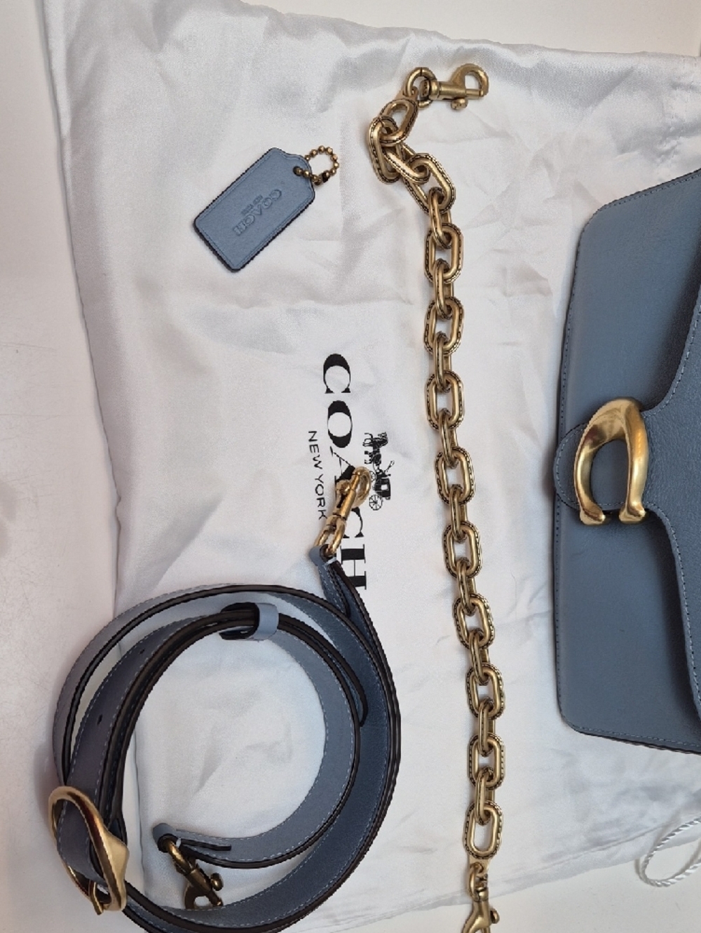 Coach Tabby Chain Purse In Bluebell - Picture 5 of 12